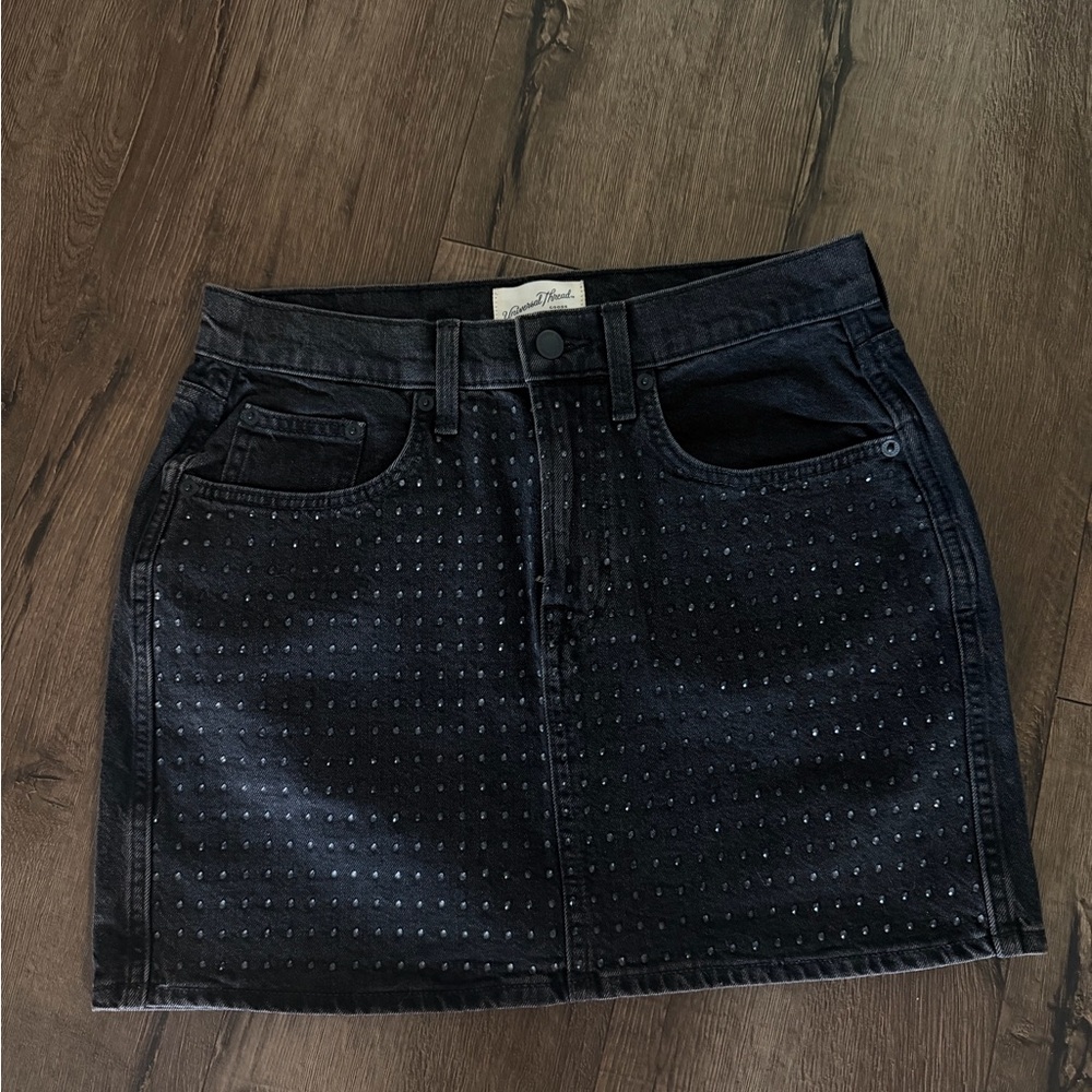 Universal Thread Black Studded Mini Skirt